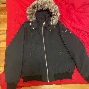 Mens Black Moose Knuckle Bomber Jacket